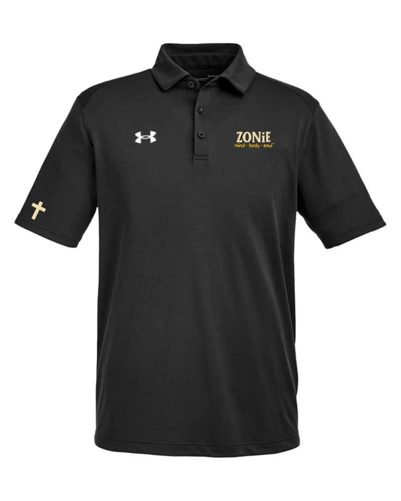 ZONiE Men's Tech Polo by Under Armour in Black - Large